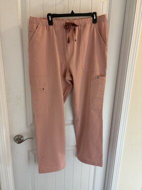 Figs CAIRO Scrub Pants With Aya Logo In Pale Pink Size XLR 36” X 30”